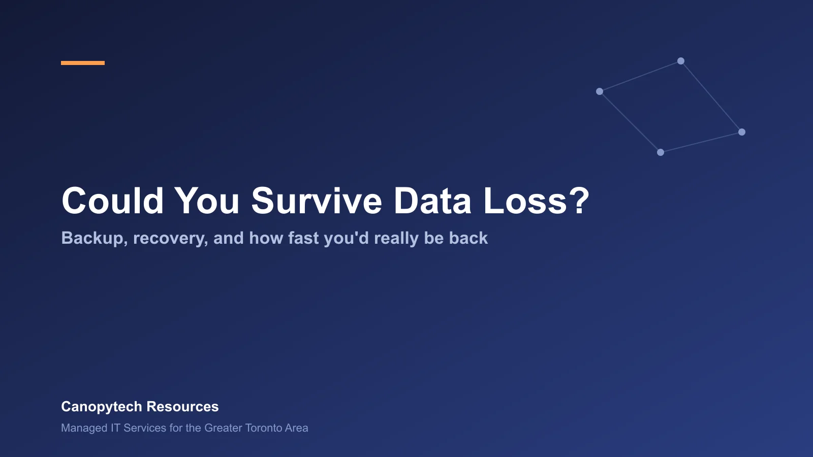 Could Your Business Survive Losing Everything Tomorrow?